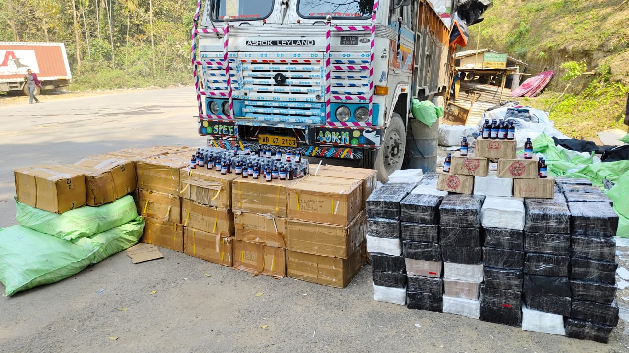 9700-bottles-of-cough-syrup-seized-from-assam-tripura-border 