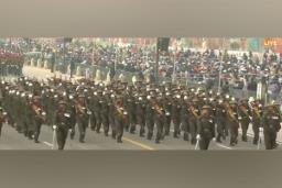 Assam Regiment contingent marches down Rajpath on Republic Day