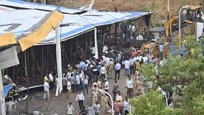 Large Ad hoarding collapses killing 14 in Mumbai; 74 people rescued