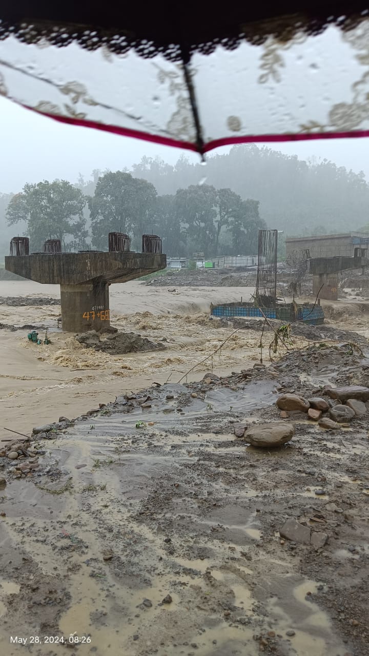 Heavy rains erode large portion of Haflong-Silchar link road