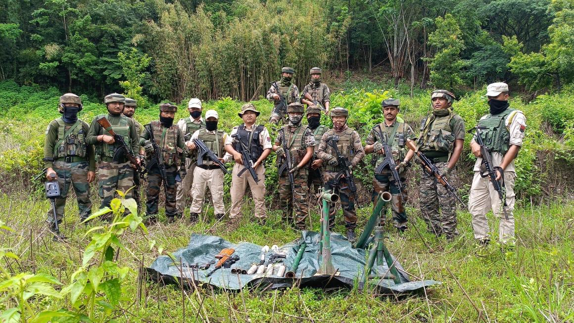 Cache of weapons recovered from Kangpokpi district