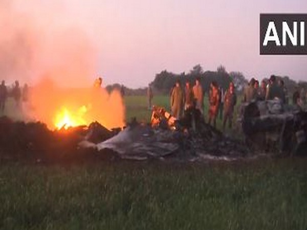 Mirage catches fire mid-air, pilots land safely with parachutes