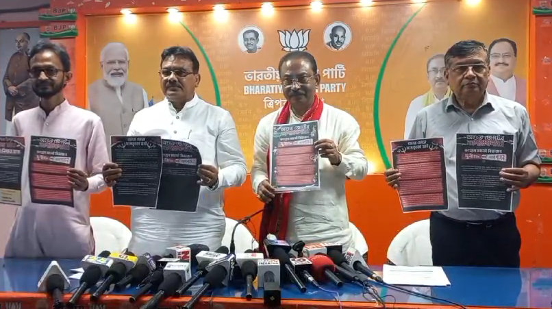 tripura-bjp-releases-charges-sheet-against-cpim-and-congress-accuses-of-political-crimes