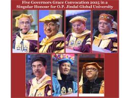 Five Governors Grace Convocation 2025 in a Singular Honour for O.P. Jindal Global U..