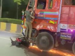Hyderabad hit-and-run: Man stands on speeding truck as it drags bike underneath, driver held