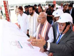 Haryana CM, Union Minister Manohar Lal visit Haryana Anu Vidyut Pariyojana in Fateh..